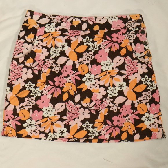SONOMA Misses Multicolor Floral Skort Skirt Short Sz 8 US - Picture 1 of 10